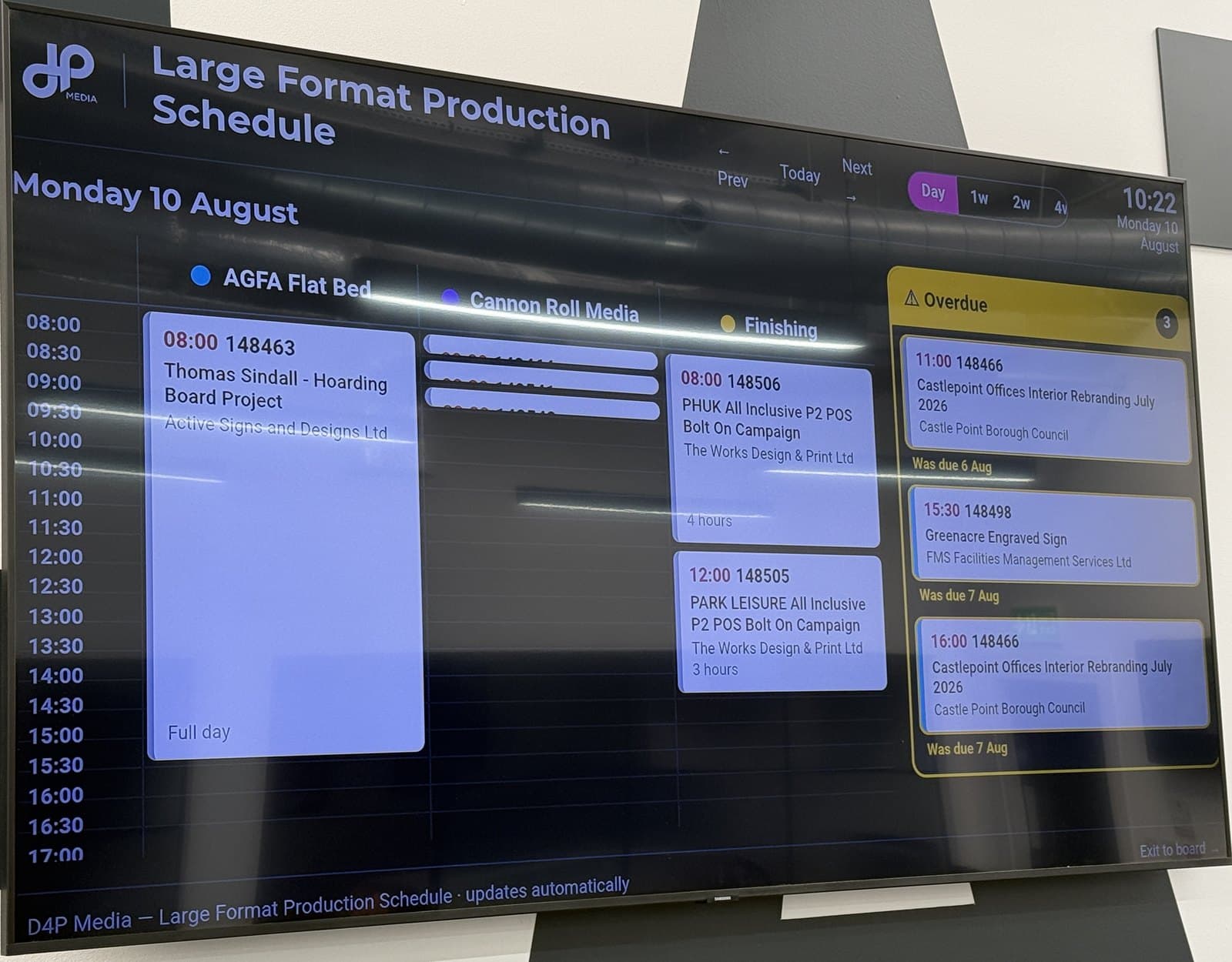 D4P Media Staff intranet — screen 1